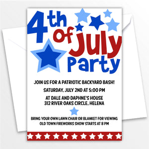 Fourth of July - Big Fun Personalized Invitations