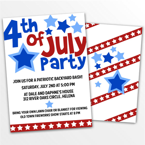 Fourth of July - Big Fun Personalized Invitations