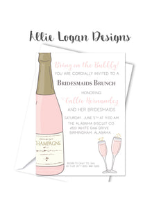 Bridesmaids Brunch Party Invitation