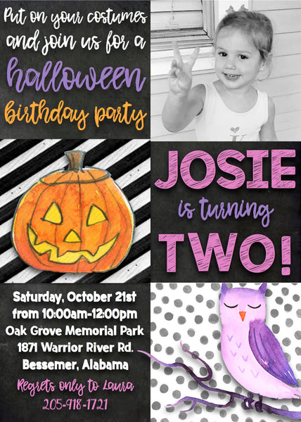 Halloween Party Invitation - Birthday or ANY day!