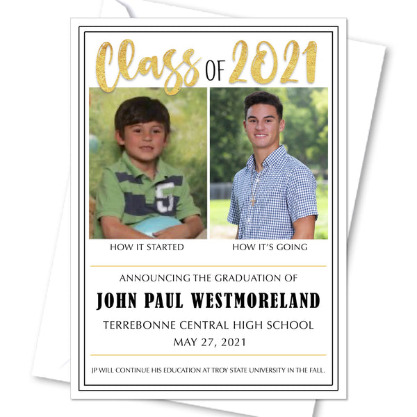 How It Started Graduation Announcement