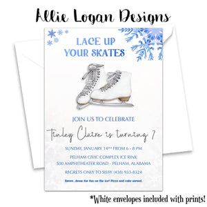 Ice Skating Winter Chic Invitation