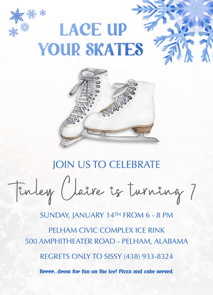 Ice Skating Winter Chic Invitation