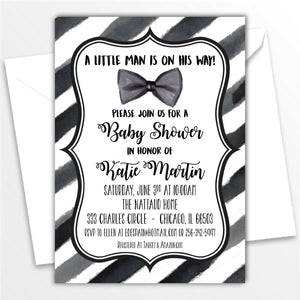 Little Man Baby Shower Invitation