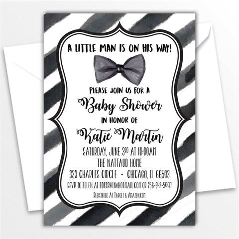 Little Man Baby Shower Invitation