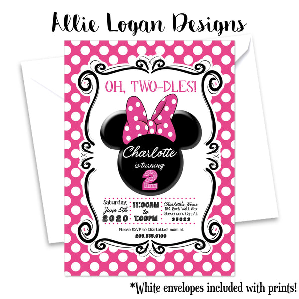 Minnie Chic Custom Party Invitation