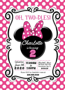 Minnie Chic Custom Party Invitation