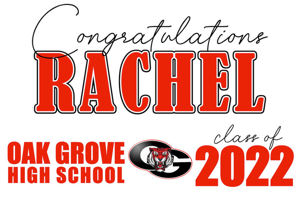 Oak Grove High School Senior Shout Out Yard Sign