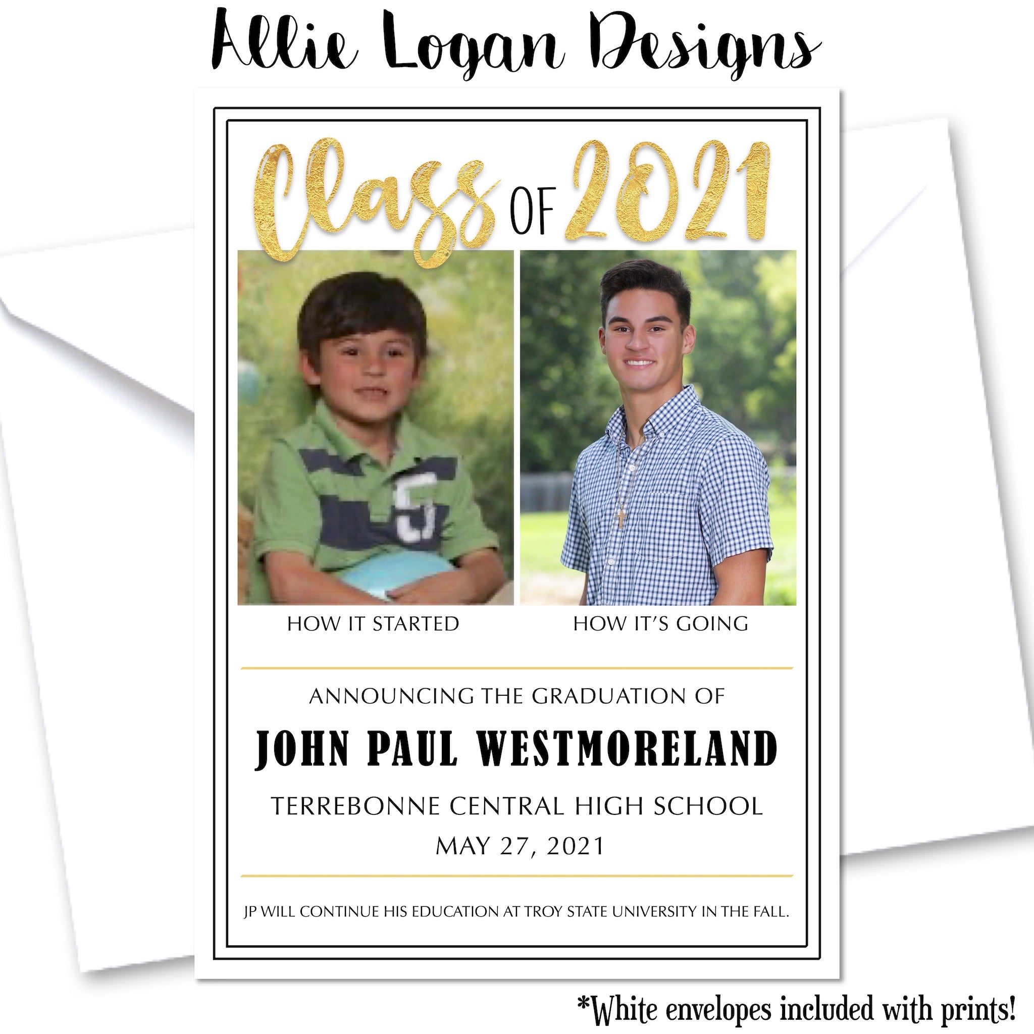 How It Started Graduation Announcement
