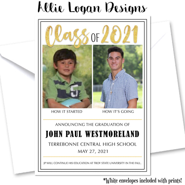 How It Started Graduation Announcement