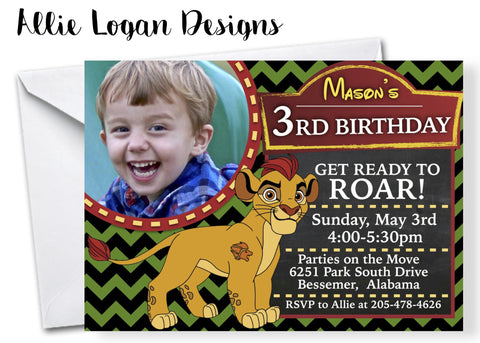 Lion Guard Inspired Birthday Invitations