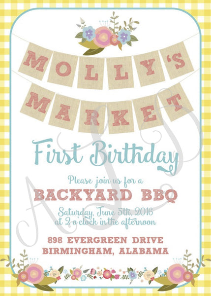 Market Fresh Birthday Invitation