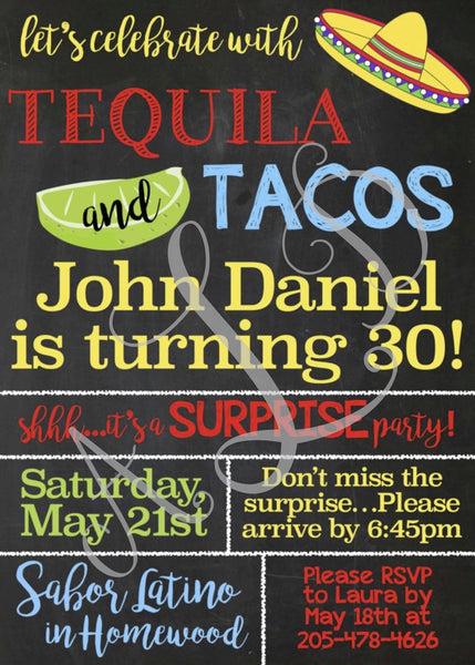 Tacos Party Invitations
