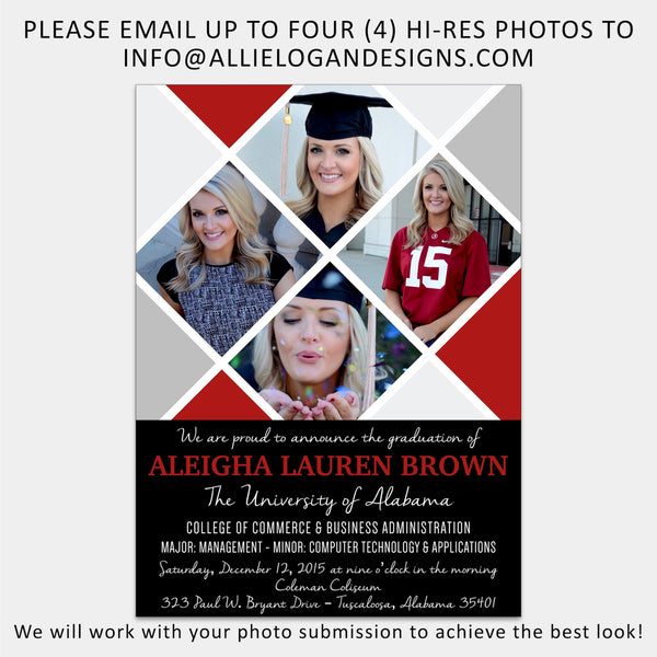 Graduation Announcement - Tiled Squares