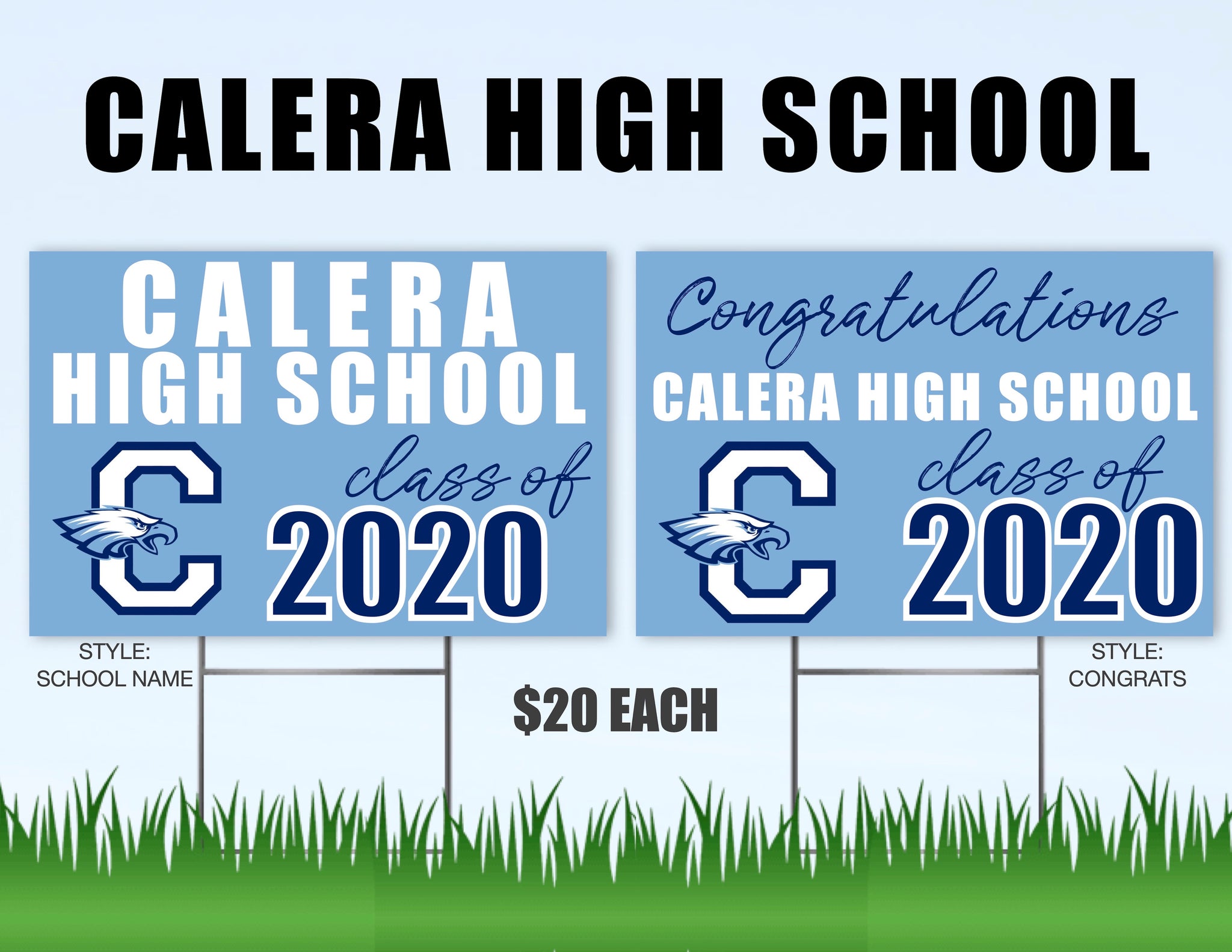 Calera High School Senior Shout Out Yard Sign
