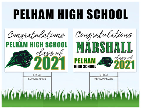 Pelham High School Senior Shout Out Yard Sign