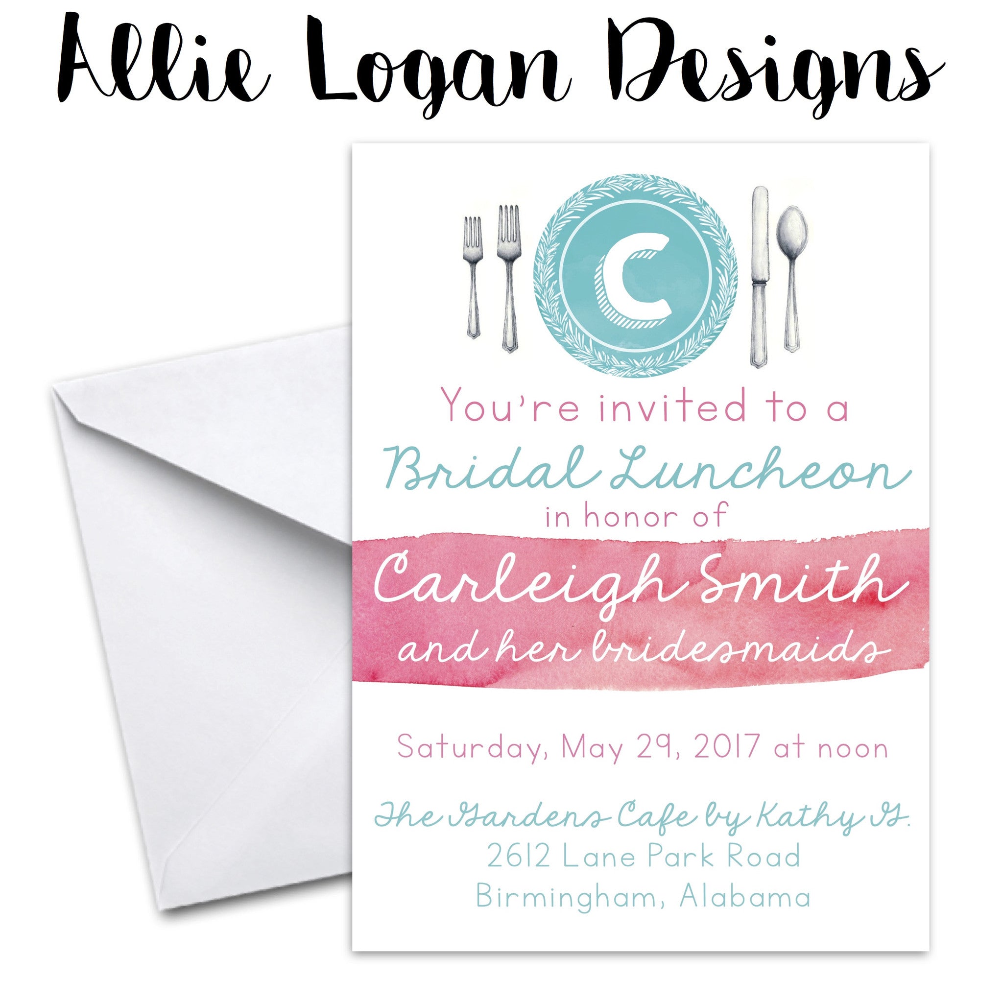 Bridal Luncheon or Rehearsal Dinner Invitation