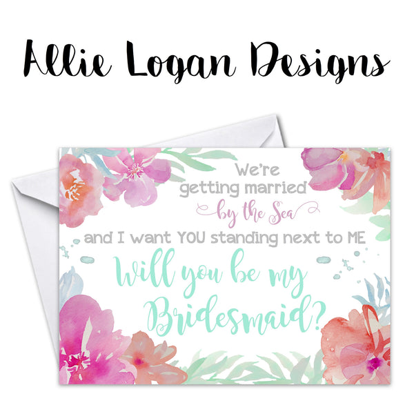 Bridesmaid Proposal Card - The By The Sea Collection