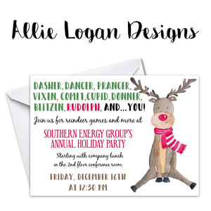 Reindeer Games Holiday Party Invitation