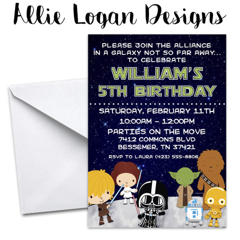 Star Wars - Inspired Birthday Invitation