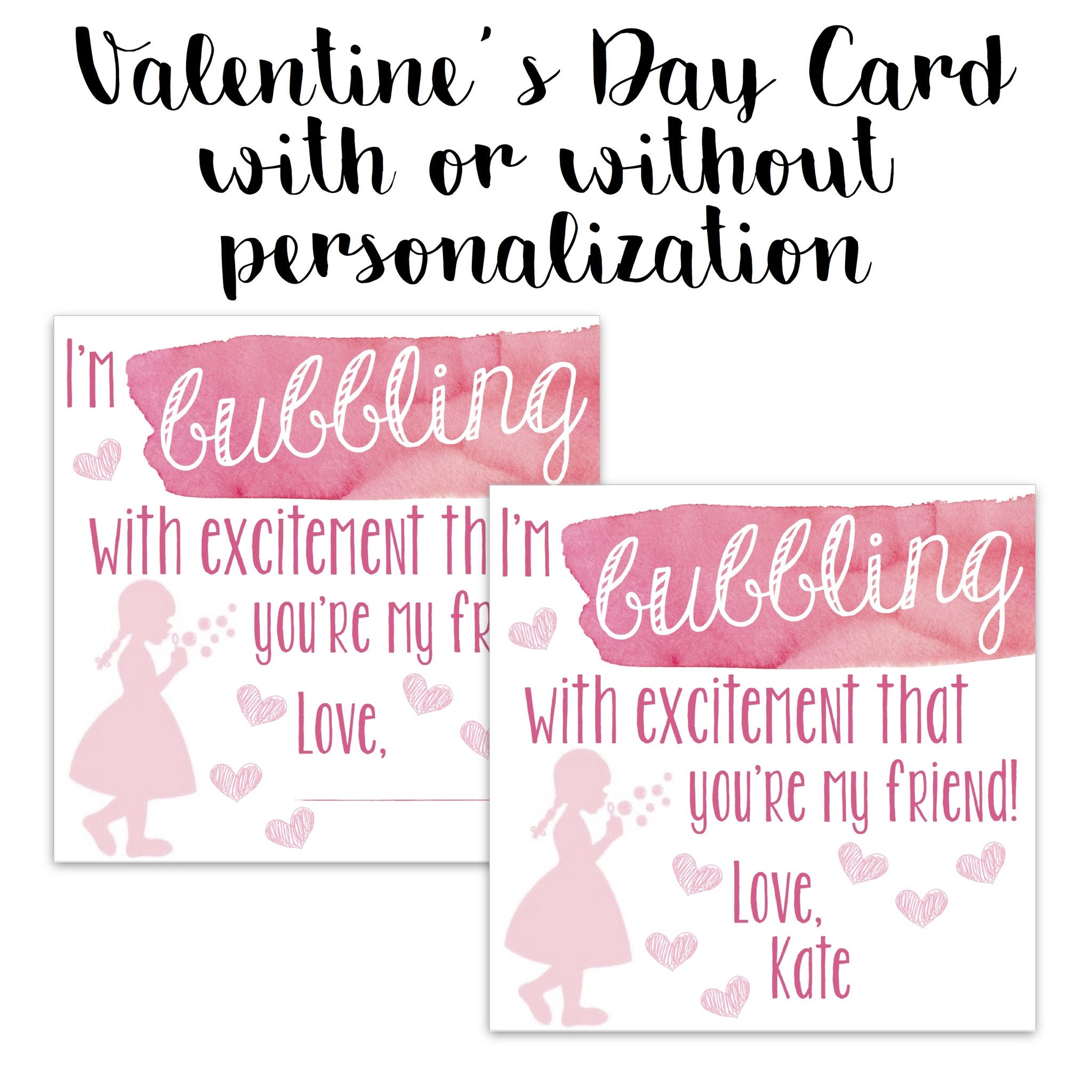 Bubbling With Excitement Valentine Card