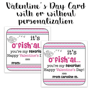 Fish-Themed Valentine Card - PINK!