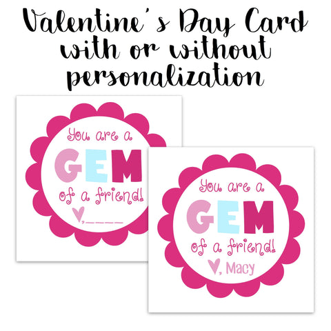 Gem(stone) Valentine Card - Pink