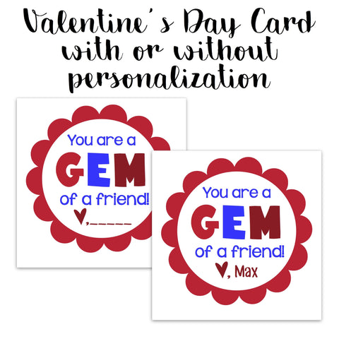 Gem(stone) Valentine Card - Red