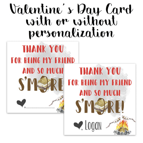S'MORES - Personalized Valentine Card