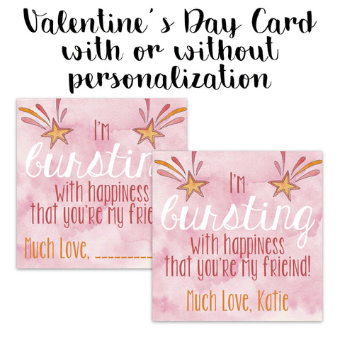 Bursting With Excitement Valentine Card