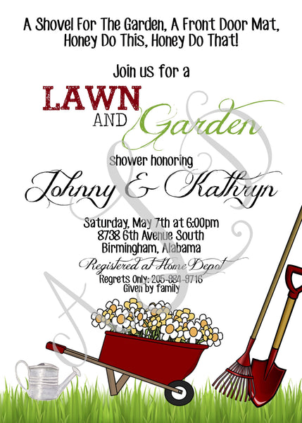 Couples' Lawn & Garden Wedding Shower Invitations