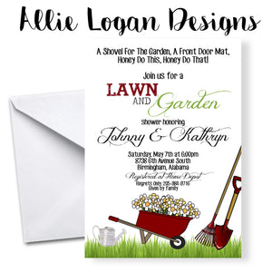 Couples' Lawn & Garden Wedding Shower Invitations