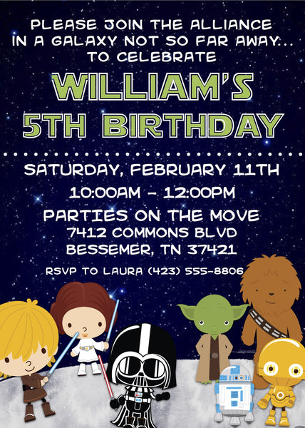 Star Wars - Inspired Birthday Invitation