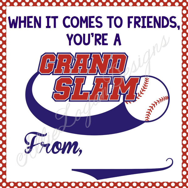 Baseball-Themed Valentine Card