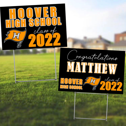 Hoover High School Senior Shout Out Yard Sign