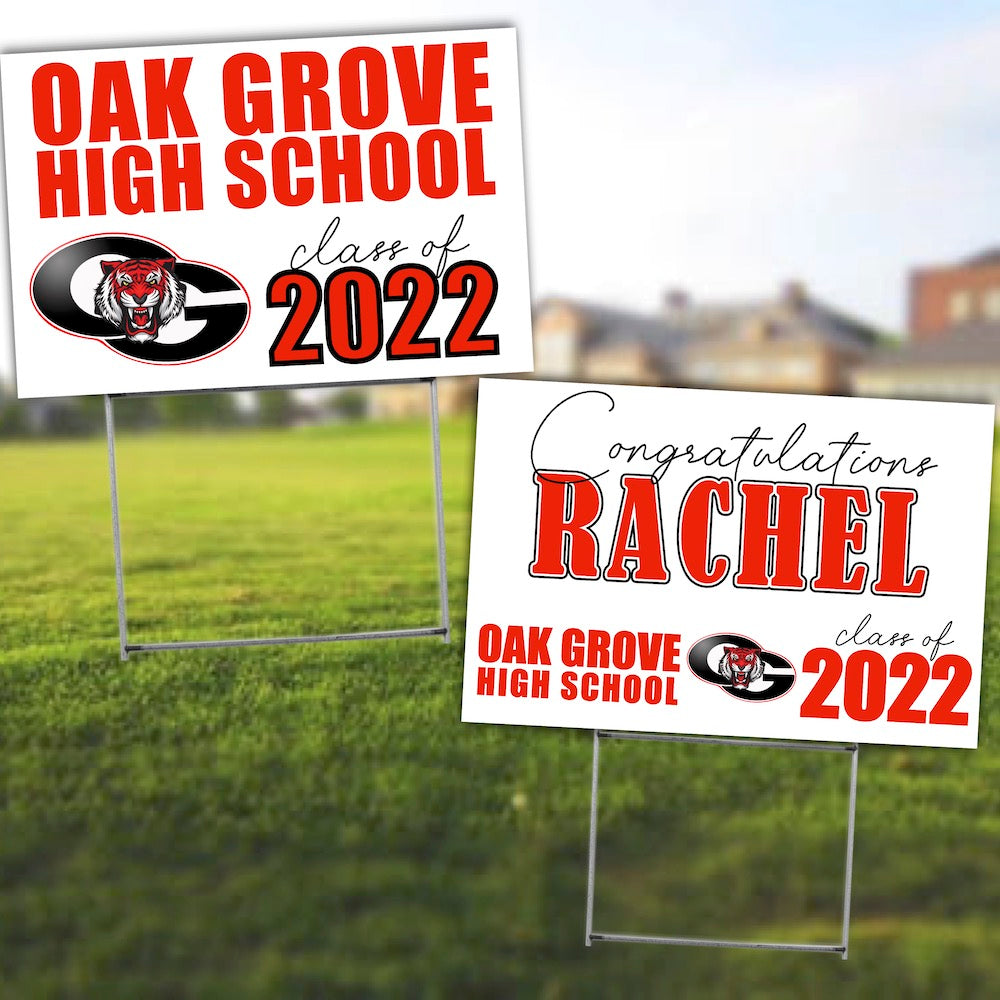 Oak Grove High School Senior Shout Out Yard Sign
