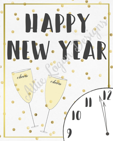 New Year's / January Monthly 8x10 Printable